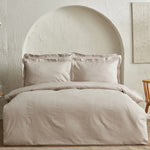 Karaca Home Uniq Housse de Couette 100% Coton Satin Double Taille Beige