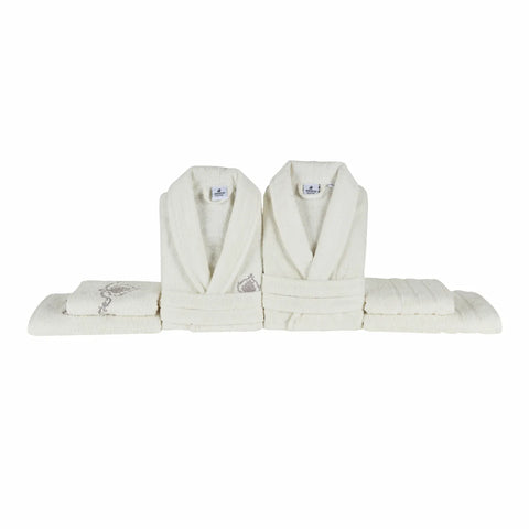 Karaca Home Desma Family Ensemble pour salle de bain, blanc cassé