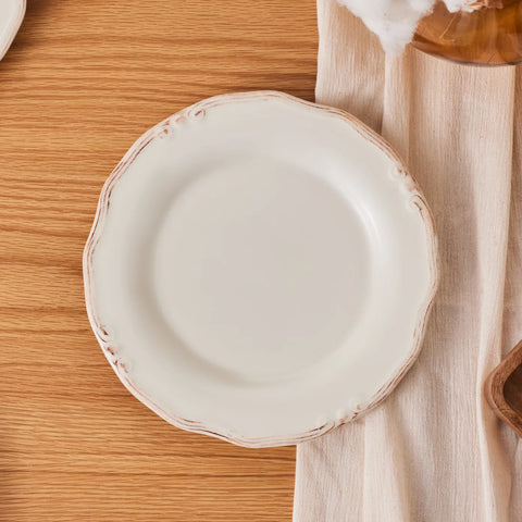 Assiette de service Karaca Elizabeth Ecru, 22 cm