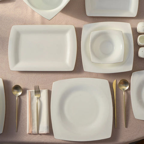 Service de vaisselle 12 personnes Karaca Dara Gold Fine Pearl, 58 pièces