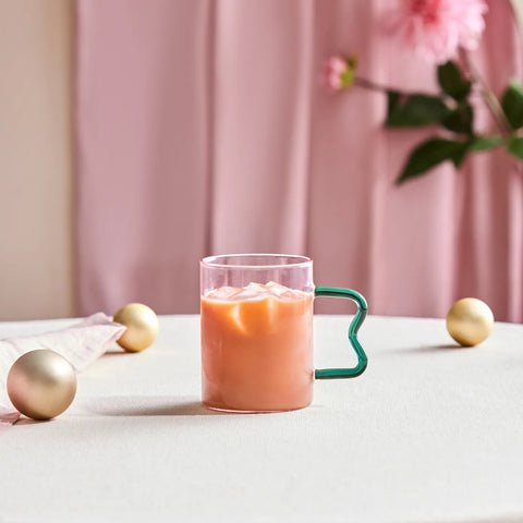 Mug Karaca Miracle, manche en zigzag vert