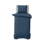 Parure de couette Nautica Solid Indigo pour une personne, 135x200 cm, 80x80 cm