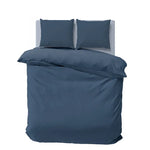 Nautica Solid Double Indigo – Parure de lit 200 x 200 + 2 x 80 x 80