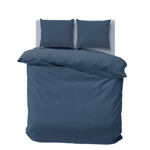 Nautica Solid Double Indigo – Parure de lit 200 x 200 + 2 x 80 x 80