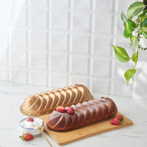 Moule à Gâteau Karaca Cake Pro Vera en Fonte, Or, 35 cm