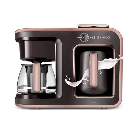 Machine à café et à thé Karaca Hatır Plus Mod 5 en 1, 1 385 W, rose et marron