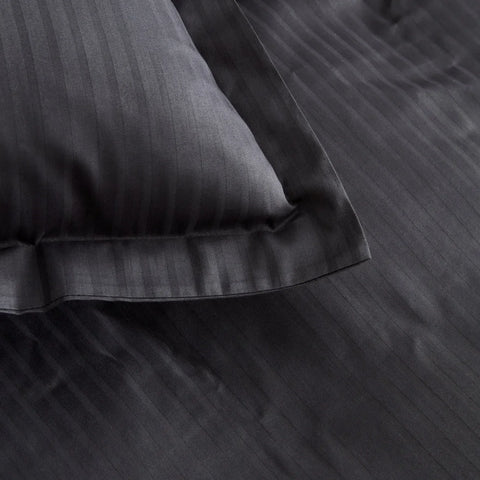 Parure de Lit Simple en Satin Karaca Home Uniq 100 % Coton, Anthracite