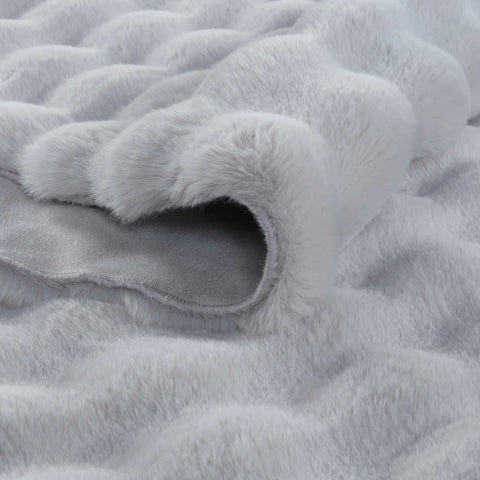 Kaşmir Halı 7/24 Cosy Premium Bubble Gris clair Ovale 80x150 cm
