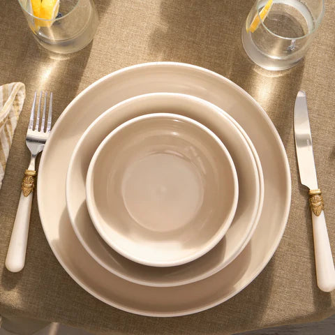 Karaca Abby Creme Service De Table 24 Pièces Pour 6 Personnes