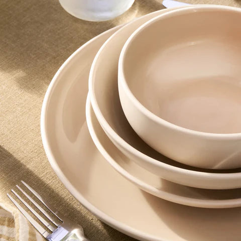 Karaca Abby Creme Service De Table 24 Pièces Pour 6 Personnes