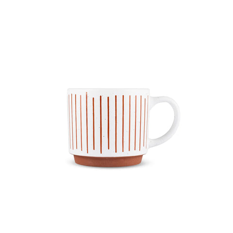 Karaca Lily Ribed Set de tasses 2 pièces, 400 ml, Vert et Blanc