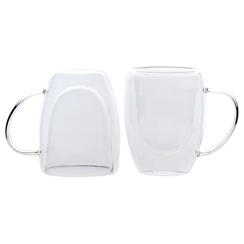 Tasses Karaca à double paroi en verre borosilicate pour 2 personnes, 300 ml