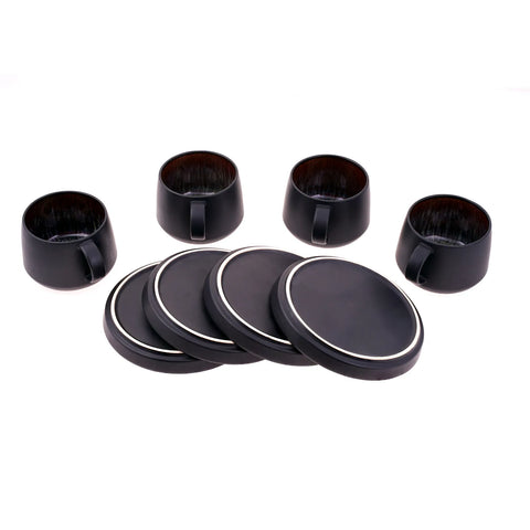 Coffret de tasses à thé Karaca Black Galactic Reactive, 8 pièces