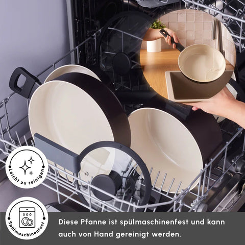 Karaca Ceramica Iconic Bronze – Batterie de Cuisine 7 Pièces avec Fond à Induction