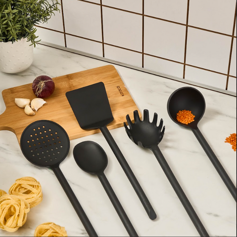 Karaca Simple Set d’Ustensiles de Cuisine 5 pièces, Noir