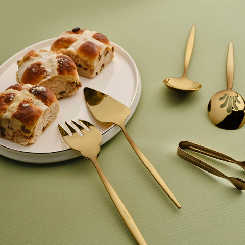 Set de Service Karaca Orion Matte Gold 7 Pièces