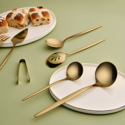 Set de Service Karaca Orion Matte Gold 7 Pièces