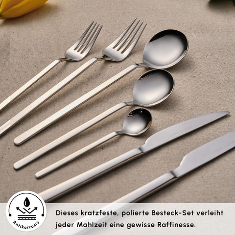 Ensemble de Couverts Karaca Gale Elegance Pour 12 Personnes, 84 Pièces