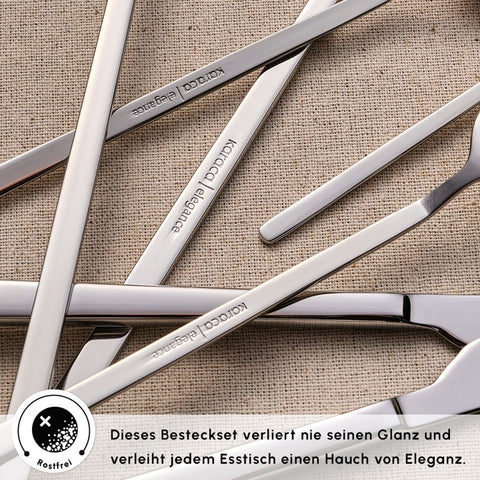 Ensemble de Couverts Karaca Gale Elegance Pour 12 Personnes, 84 Pièces