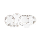 Karaca Stream Bone Andre Service de Table Noir 53 Pièces pour 12 Personnes