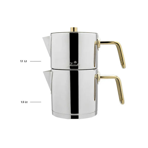 Jumbo Metalix Titanium Gold Set De Théière