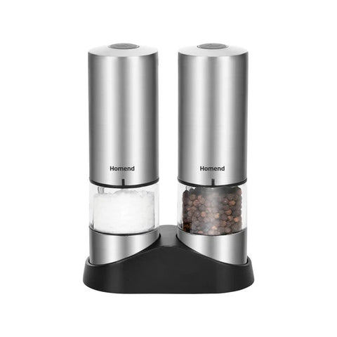 Homend Grindgo 6003 Set de 2 Moulins à Épices Rechargeables, Inox