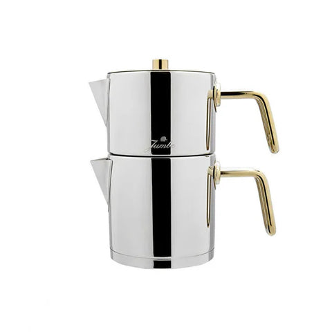 Jumbo Metalix Titanyum Gold Théière avec Fond Induction, Taille Midi