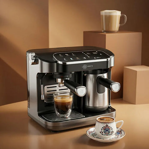 Karaca Hatır Perfetto Machine à Espresso et Café Turc INOX