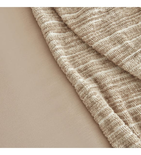Karaca Home Weena Housse de Couette Double en Crepe Jacquard Beige