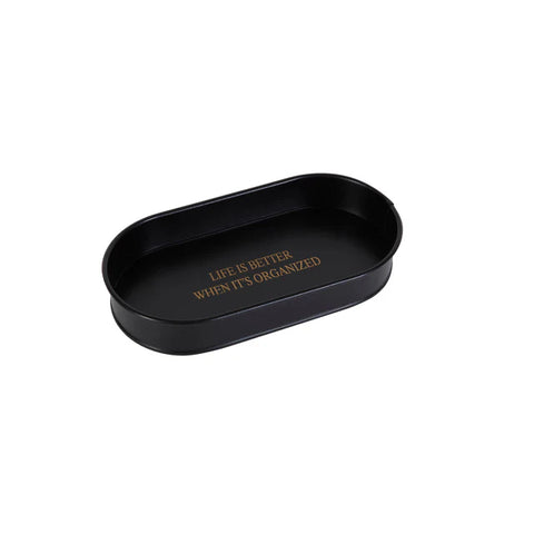 Karaca Home Plateau Décoratif Sylvia Organisateur Noir 29 cm