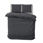 Nautica Solid Antracite Housse de Couette 200x200 cm